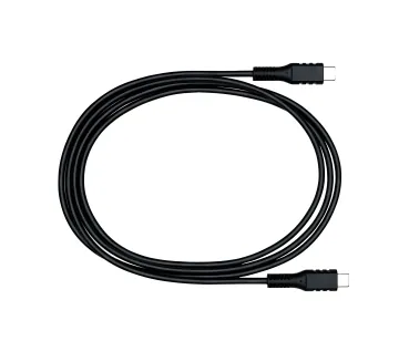 USB Typ C auf C Ladekabel, Polybag, schwarz, 0.5m 2x USB Typ C Stecker, 60W, 3A, OD: 3.5mm